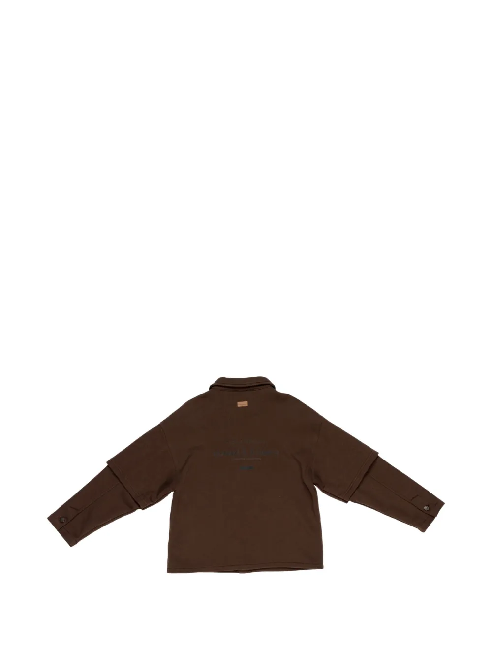 Paolo Pecora Kids Shirt met gelaagde mouwen Bruin