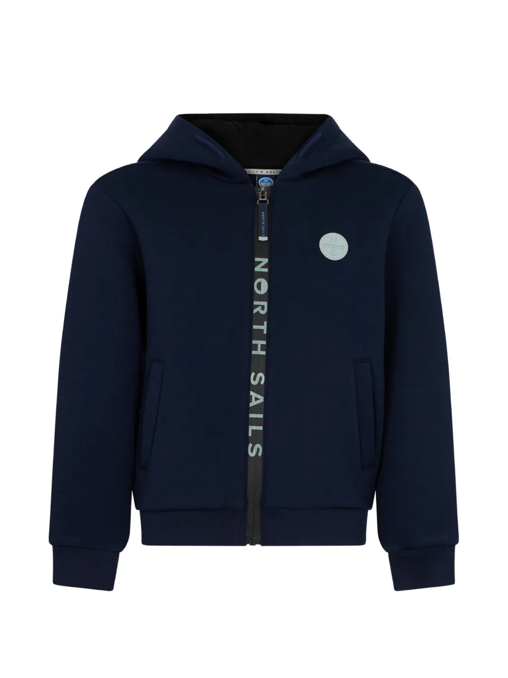 North Sails hoodie zippé à patch logo - Bleu