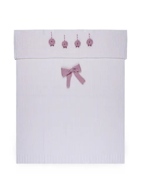 MARLU' couture bow-detail floral-embellished scarf