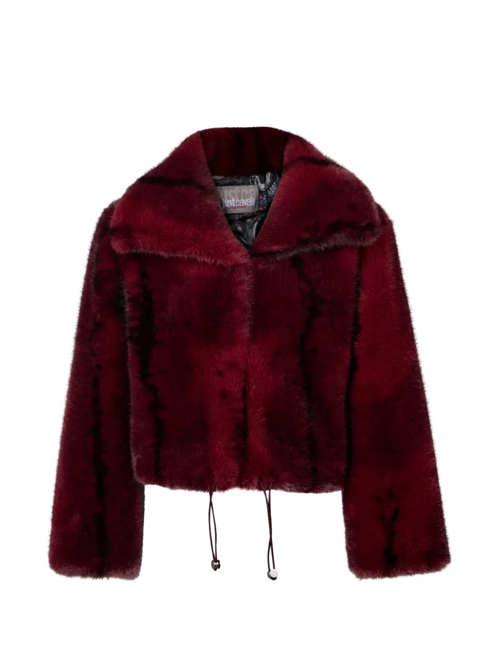Just Cavalli Kids Giacca in pelliccia sintetica con coulisse - Rosso