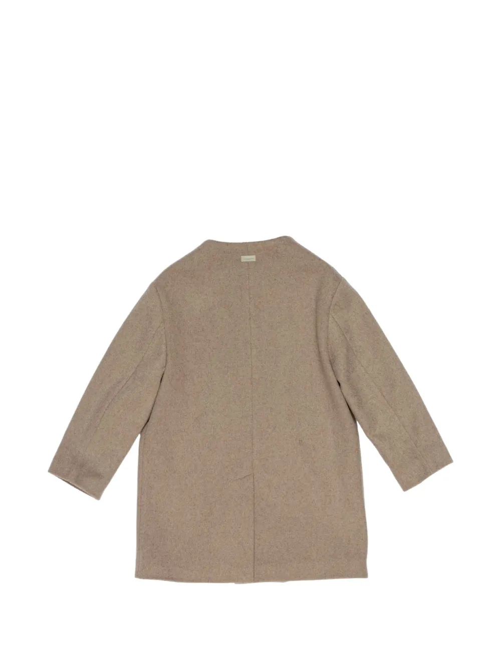 Paolo Pecora Kids Jas met dubbele rij knopen en opgestikte zak Beige