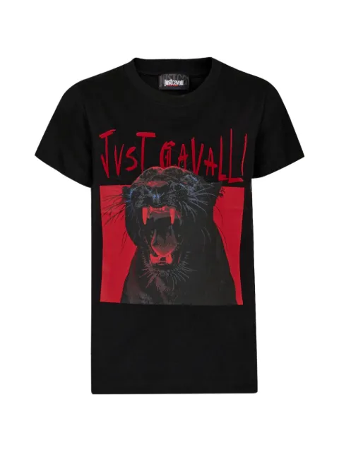 Just Cavalli panther-print cotton T-shirt