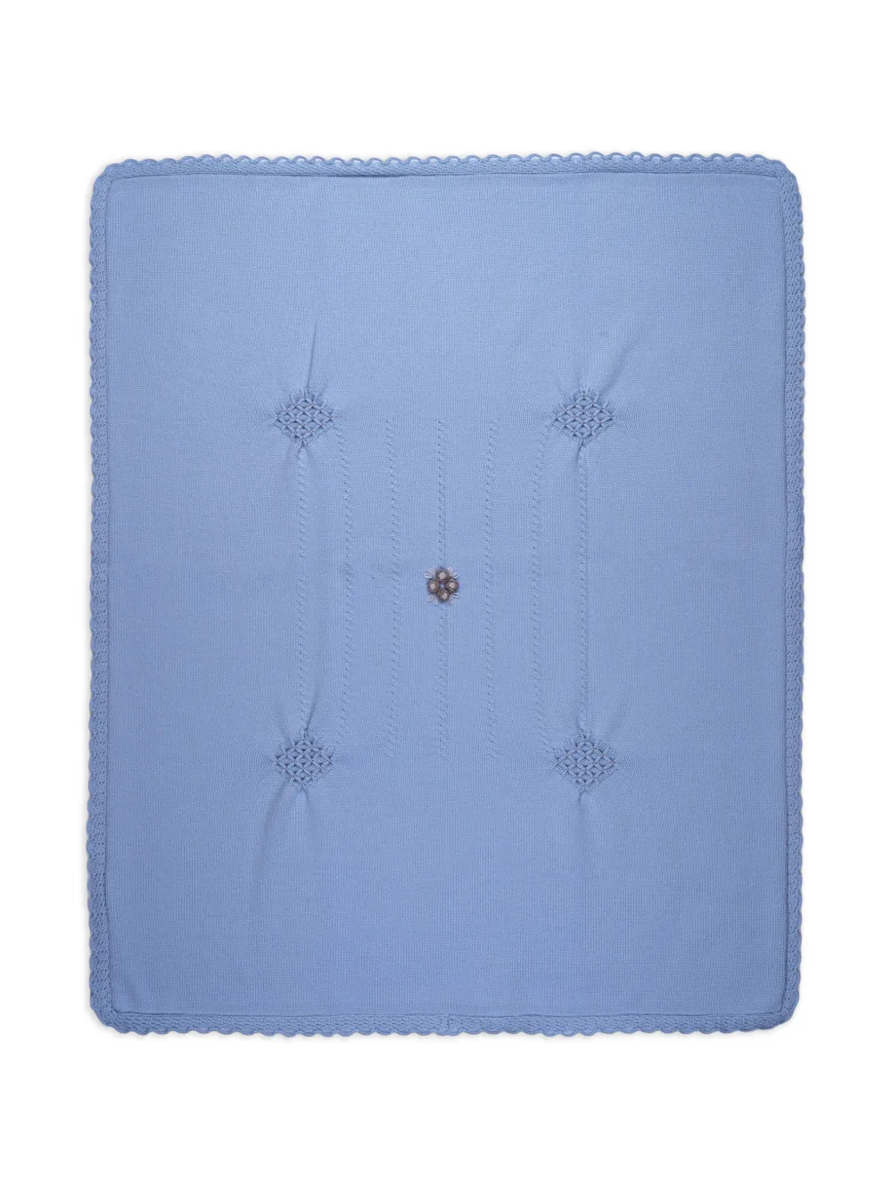 MARLU' couture Sciarpa con orlo a smerlo - Blu