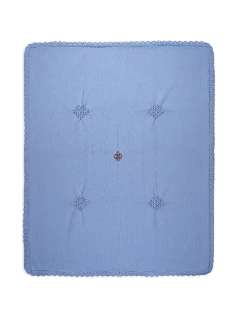 MARLU' couture embroidered scalloped-edge scarf