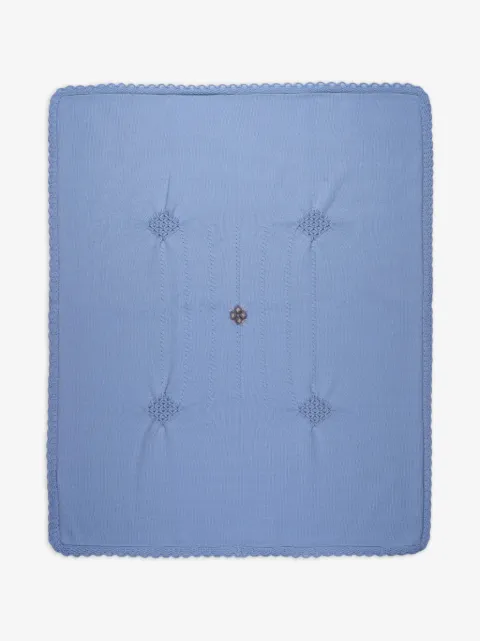 MARLU' couture embroidered scalloped-edge scarf