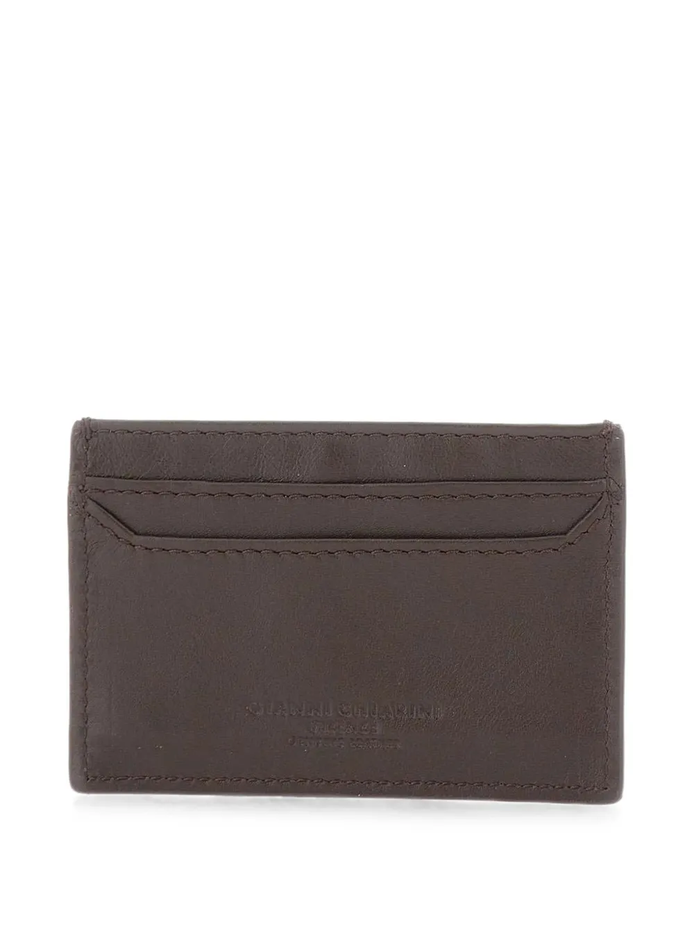 GIANNI CHIARINI Leren pasjeshouder met studdetail Bruin