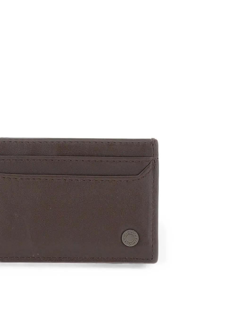 GIANNI CHIARINI Leren pasjeshouder met studdetail Bruin