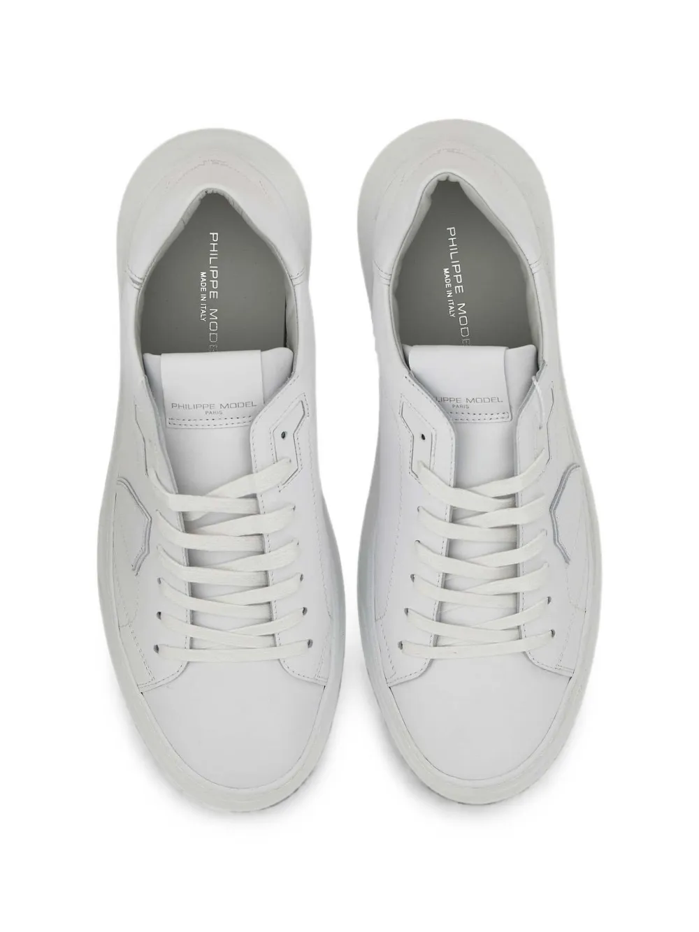 Philippe Model Paris temple low leather sneakers Wit