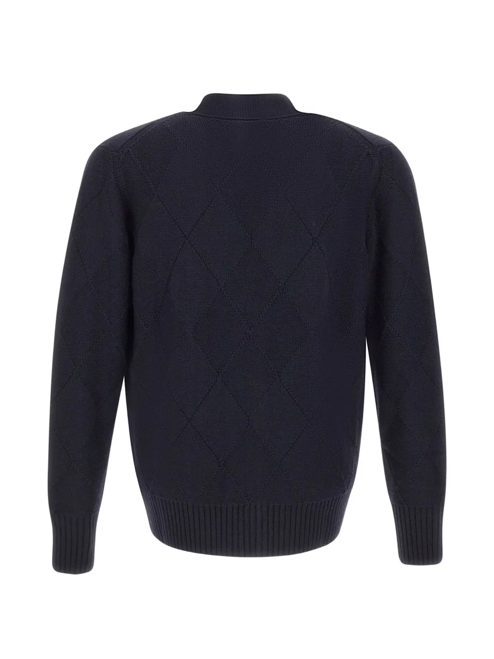 Kangra Vest met argyle patroon Blauw
