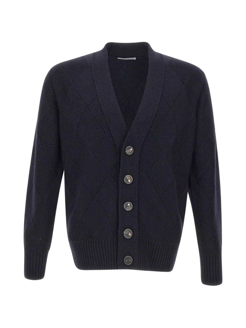 Kangra argyle-knit cardigan - Blu