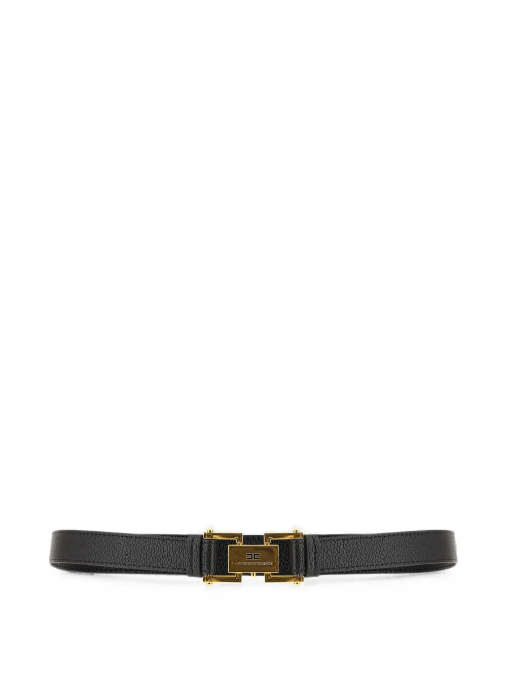 Elisabetta Franchi logo-buckle leather belt - Black
