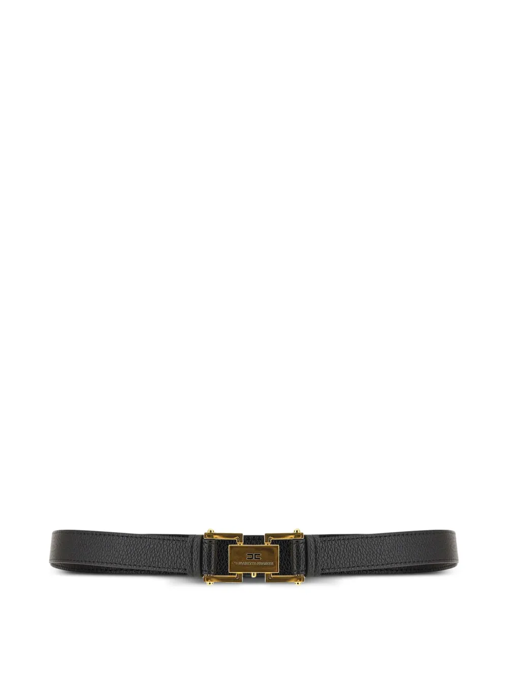 Elisabetta Franchi logo-buckle leather belt - Nero