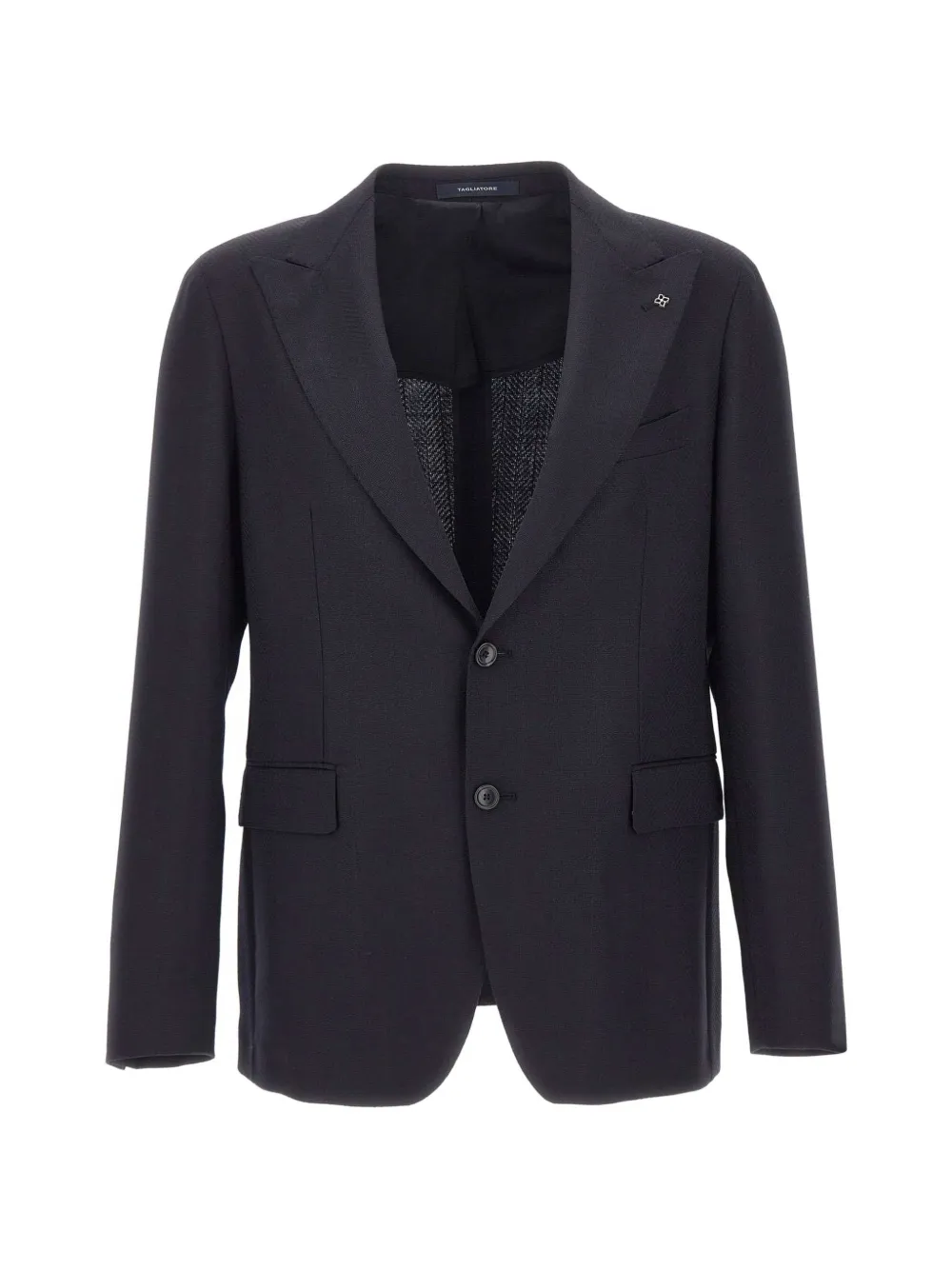 Tagliatore single-breasted herringbone blazer - Blu