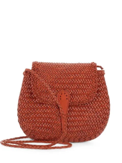 DRAGON DIFFUSION mini City woven-leather crossbody bag