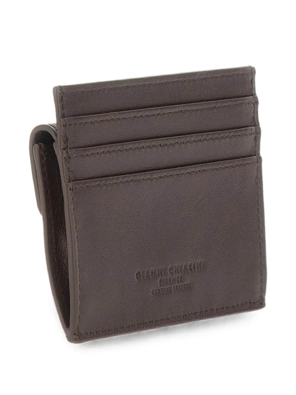 GIANNI CHIARINI Pasjeshouder met logo-reliëf Bruin
