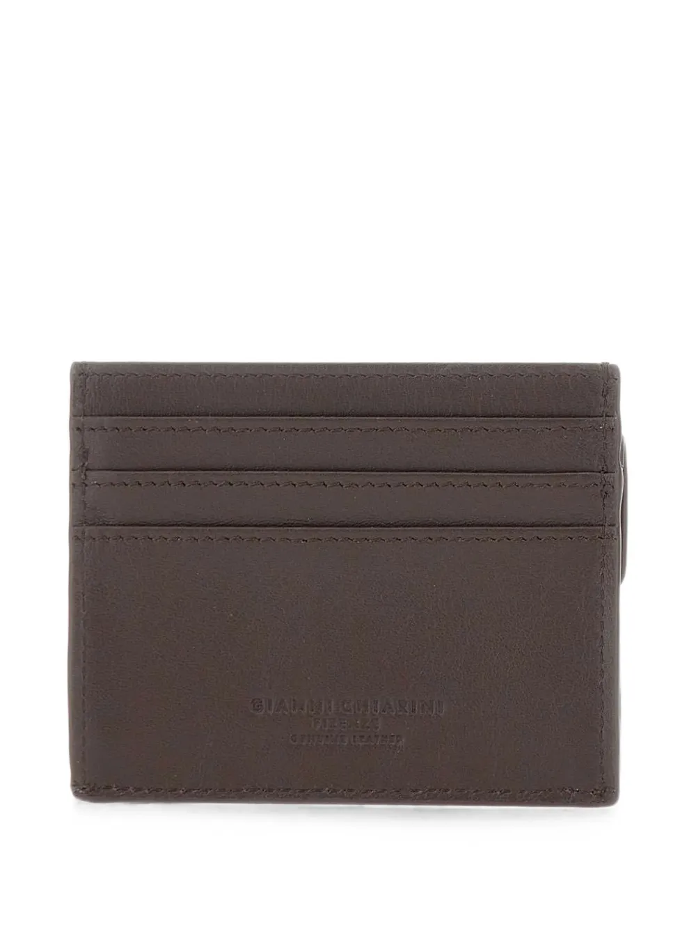 GIANNI CHIARINI Pasjeshouder met logo-reliëf Bruin