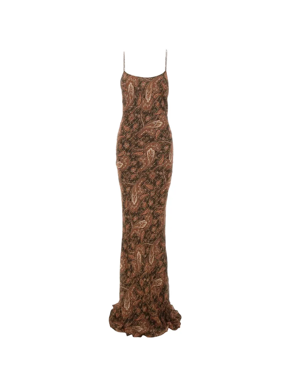 THE ANDAMANE Ninfea paisley-print maxi dress - Brown