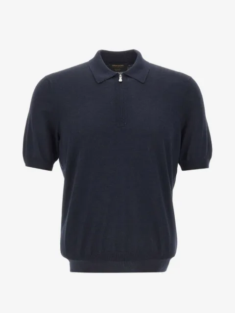 Gran Sasso zip-collar short-sleeve polo shirt