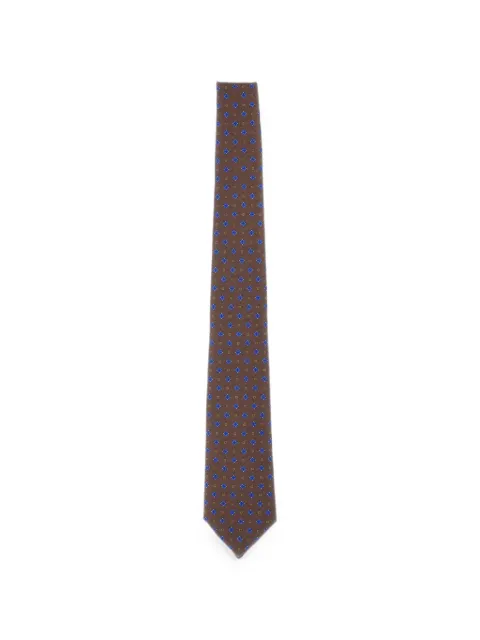 Kiton corbata plegable con motivo floral