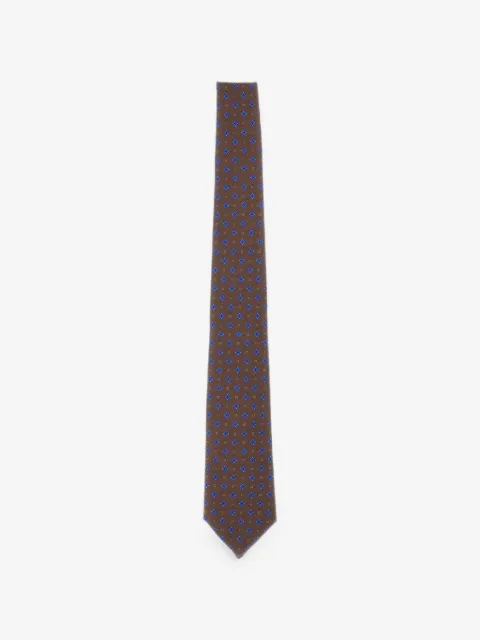 Kiton floral-pattern seven-fold tie