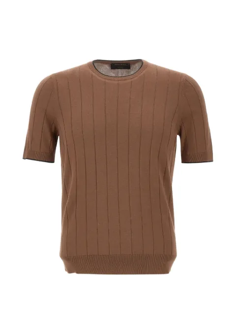 Gran Sasso ribbed-knit silk T-shirt