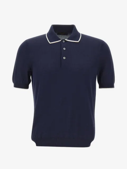 Gran Sasso contrasting-trim cotton polo shirt