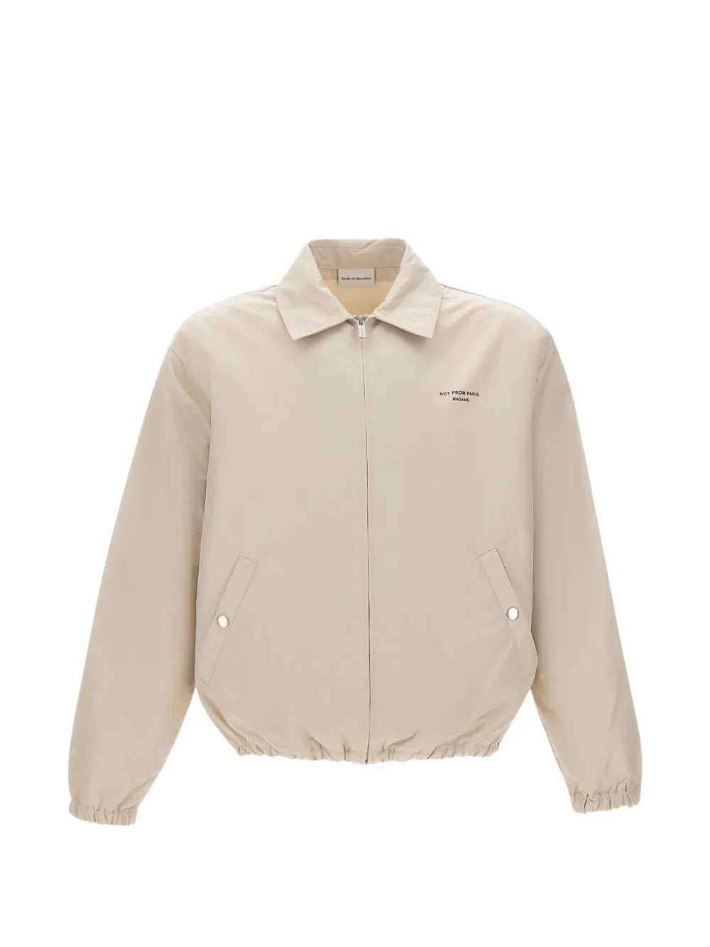 Drôle De Monsieur slogan-print zip-up jacket - Toni neutri
