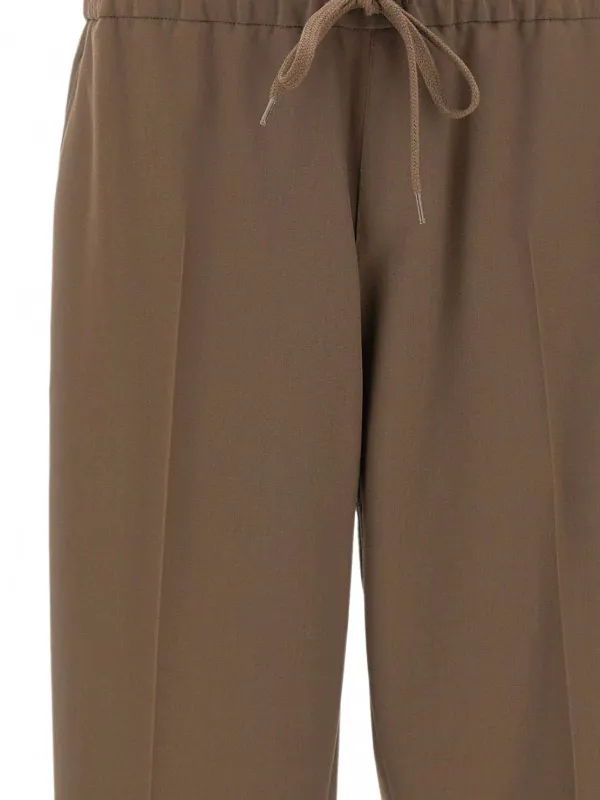MM6 Maison Margiela drawstring-waist Trousers | Brown | FARFETCH MM6 Maison Margiela drawstring-waist Trousers | Brown | FARFETCH