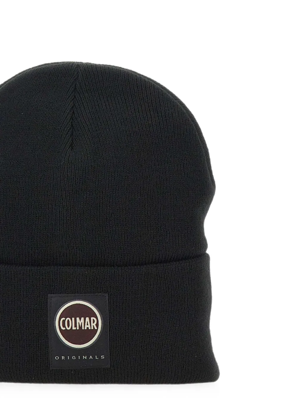 Colmar ribbed logo-patch beanie hat Zwart