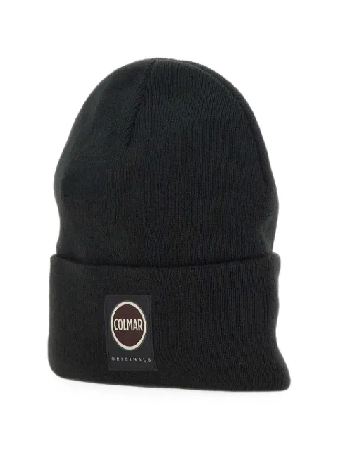 Colmar ribbed logo-patch beanie hat