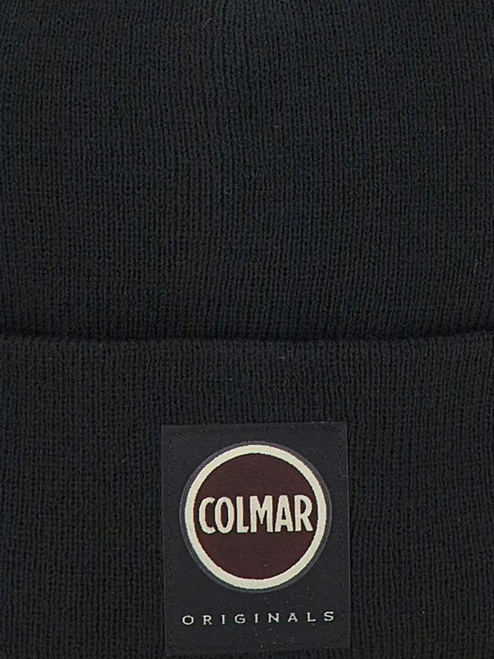 Colmar ribbed logo-patch beanie hat Zwart