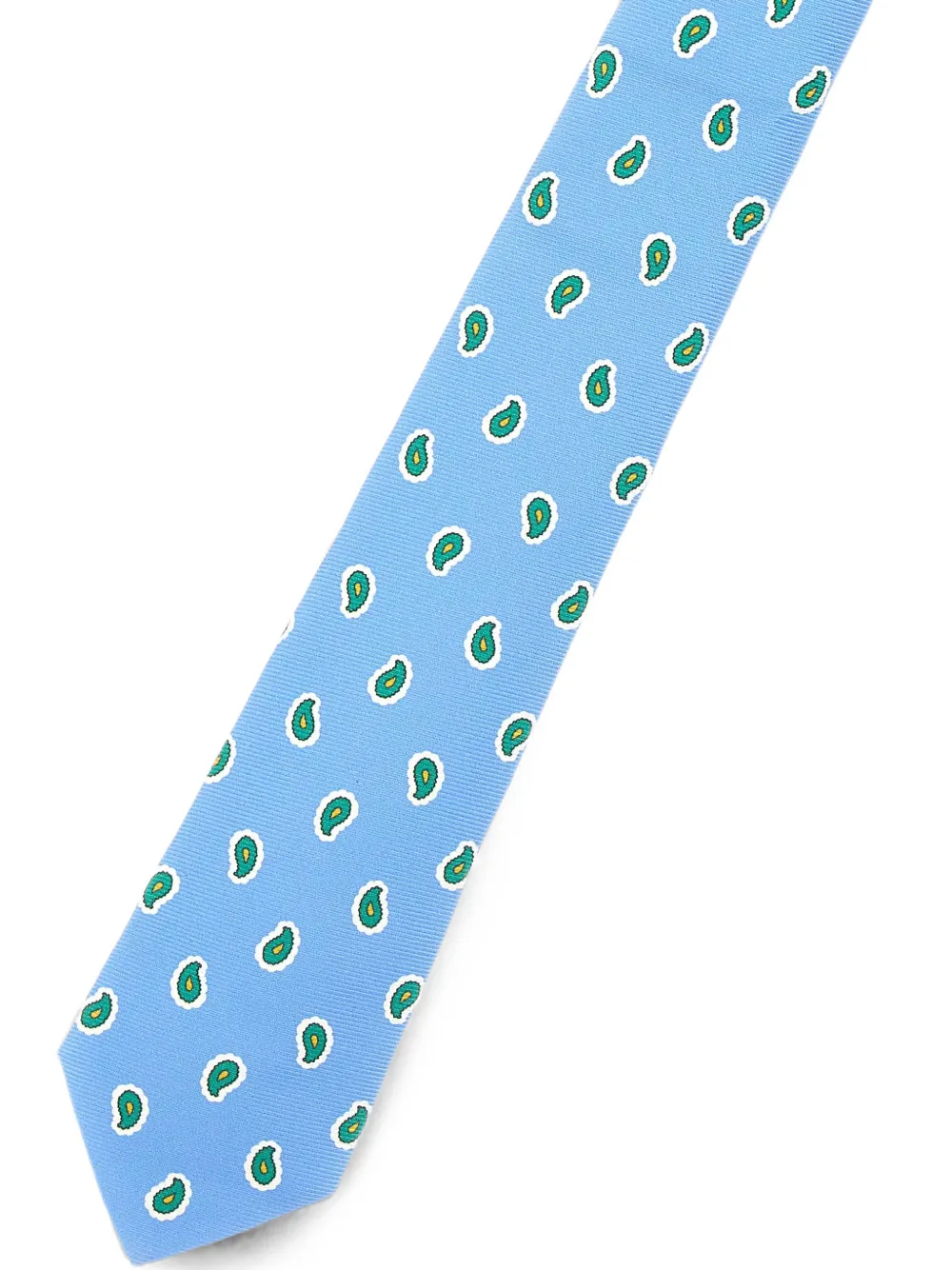 Kiton Zijden stropdas Blauw