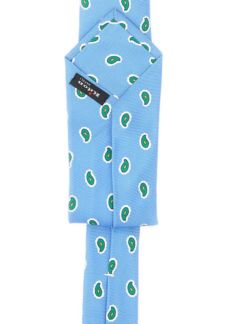 Kiton Zijden stropdas Blauw