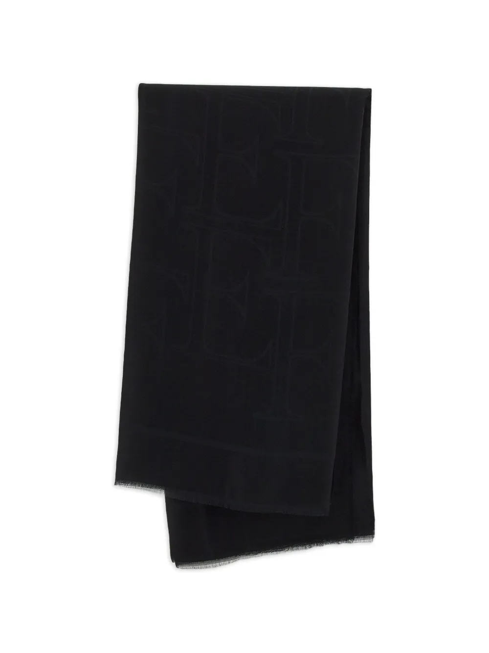Elisabetta Franchi frayed-edge scarf - Nero