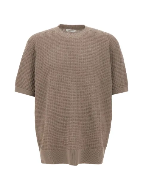 Kangra honeycomb-stitch short-sleeve sweater
