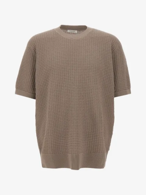 Kangra honeycomb-stitch short-sleeve sweater