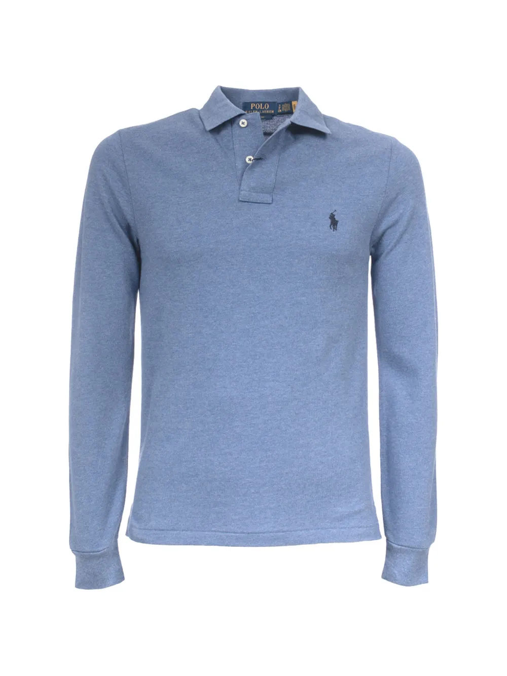 Polo Ralph Lauren embroidered long-sleeve polo shirt - Blu