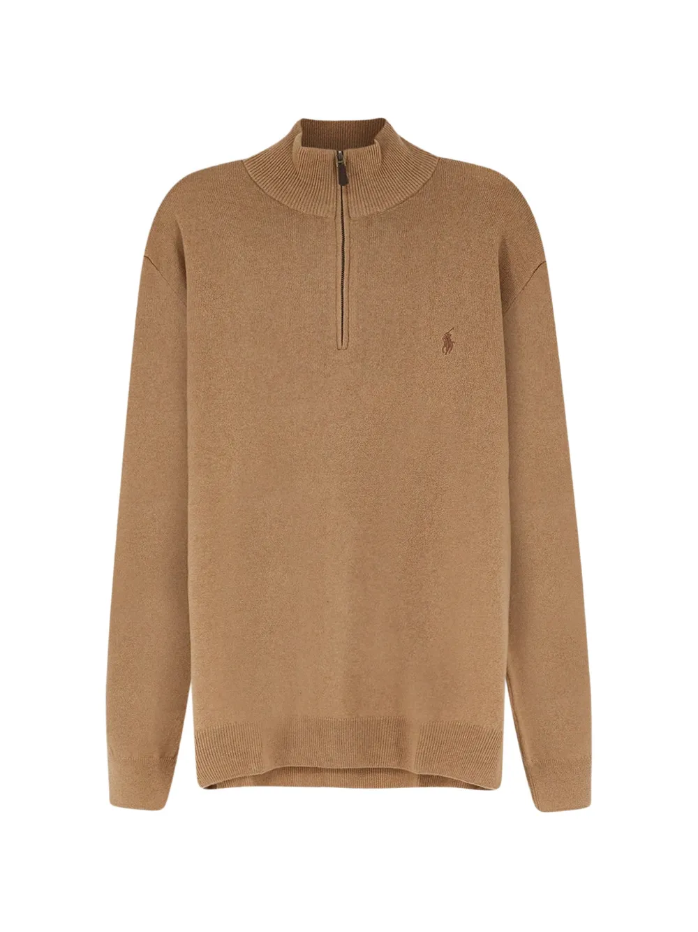 Polo Ralph Lauren embroidered-logo quarter-zip sweater - Toni neutri