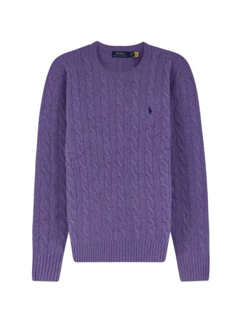 Polo Ralph Lauren jersey de punto de ochos con logo bordado