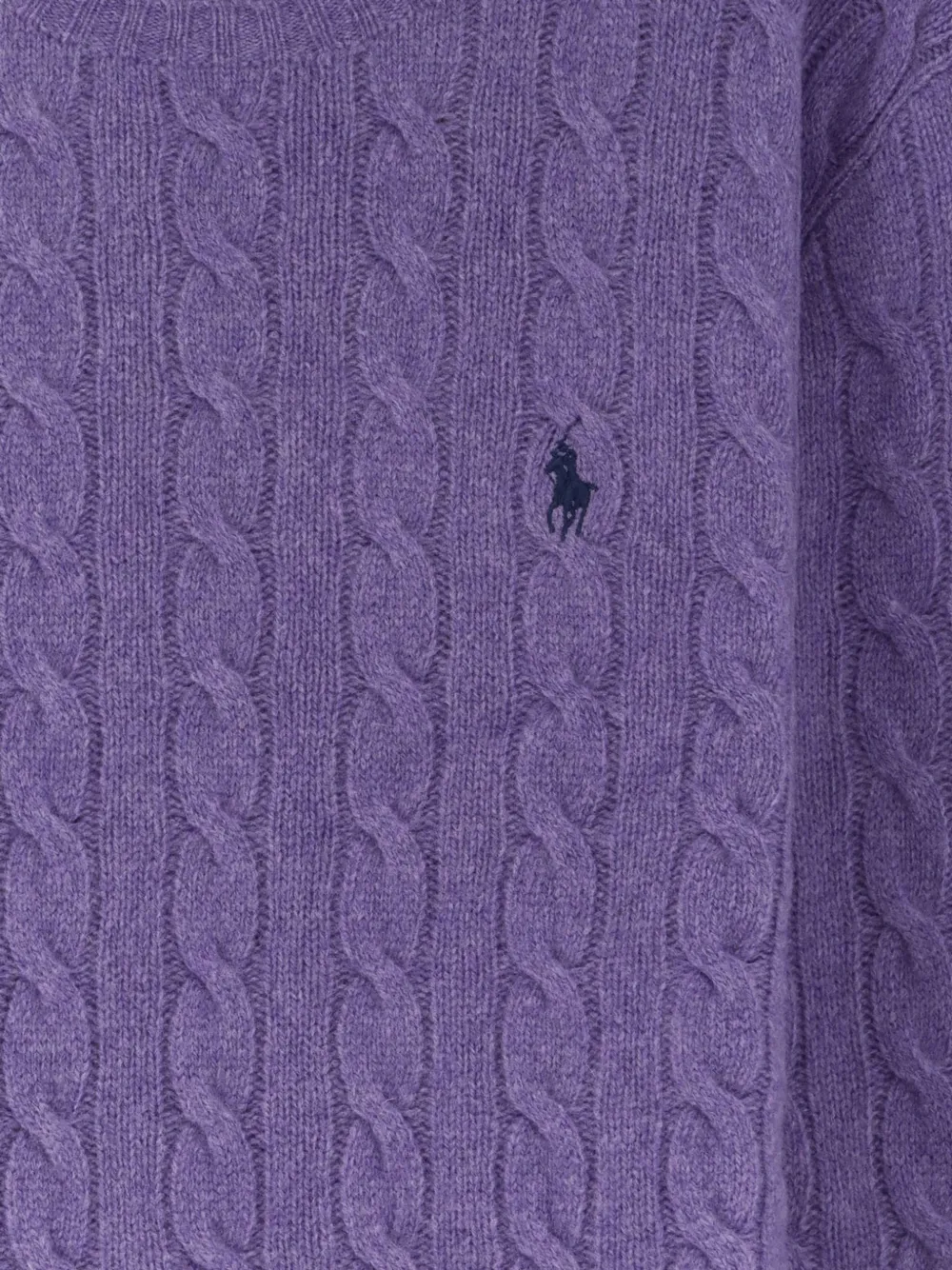 Polo Ralph Lauren Kabelgebreide trui met geborduurd logo Paars