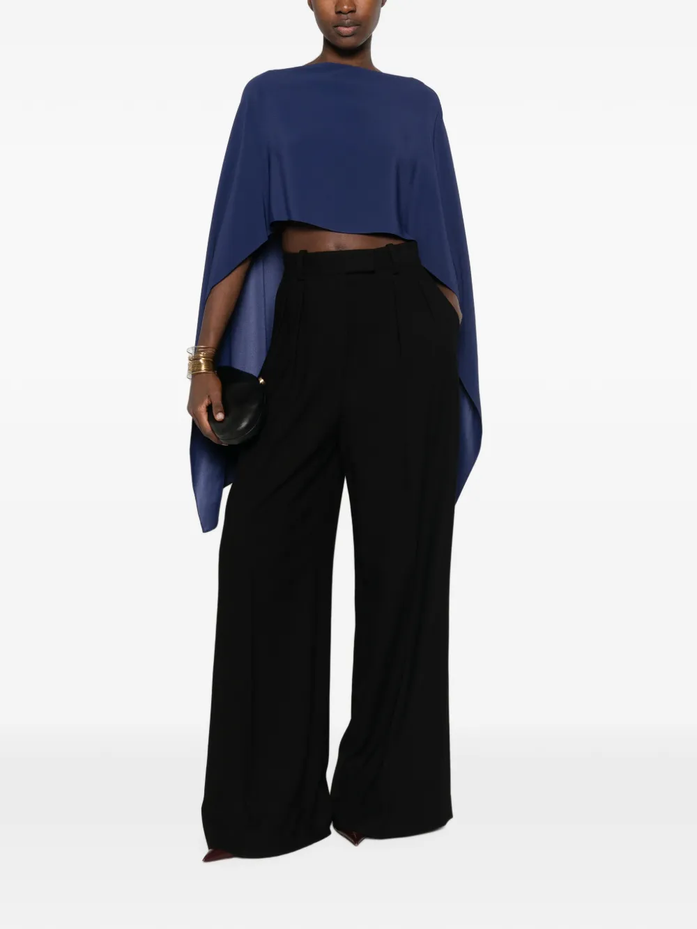 Alberta Ferretti Sjaal met gedrapeerd detail Blauw