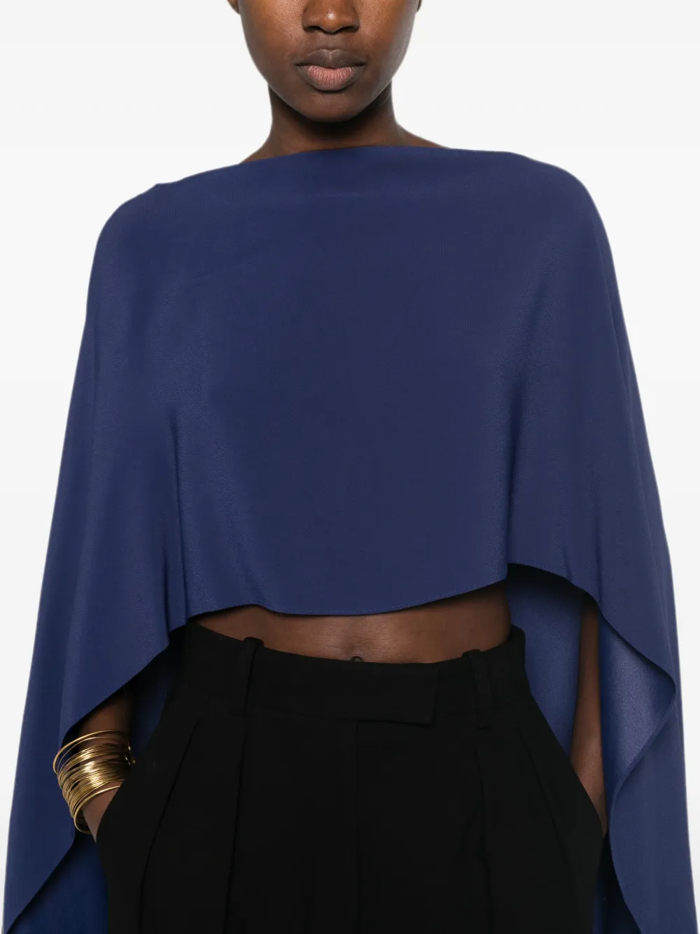 Alberta Ferretti Sjaal met gedrapeerd detail Blauw