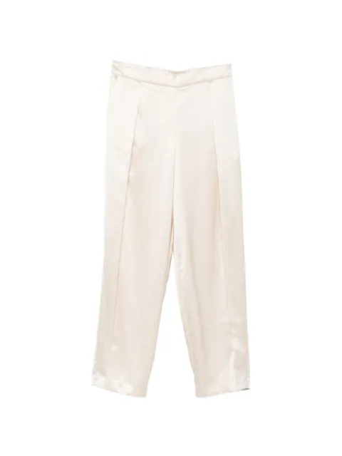 SIMKHAI  satin-finish pleated trousers