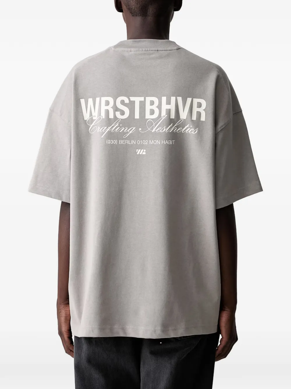 WRSTBHVR T-shirt met logoprint Grijs