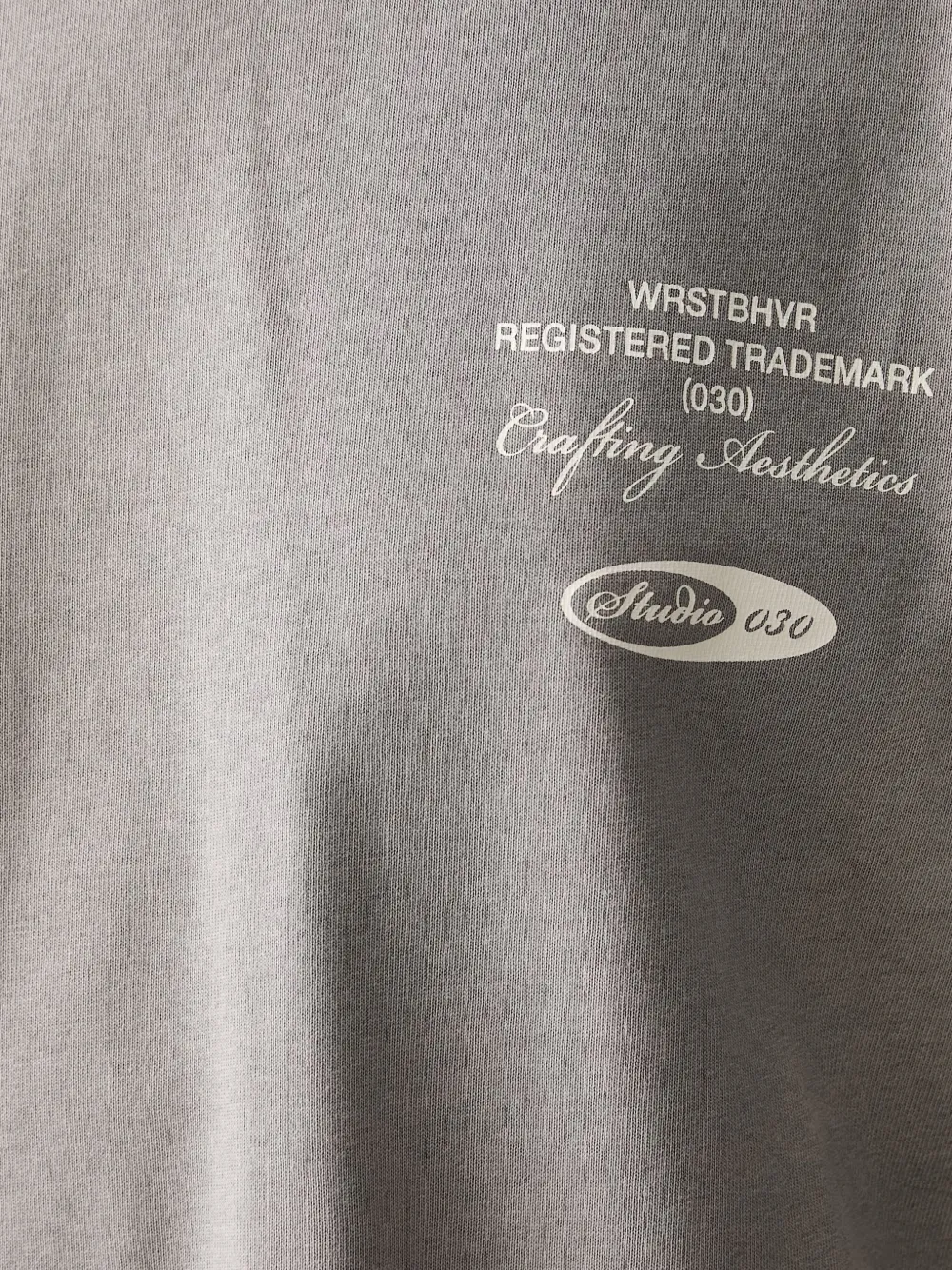 WRSTBHVR T-shirt met logoprint Grijs