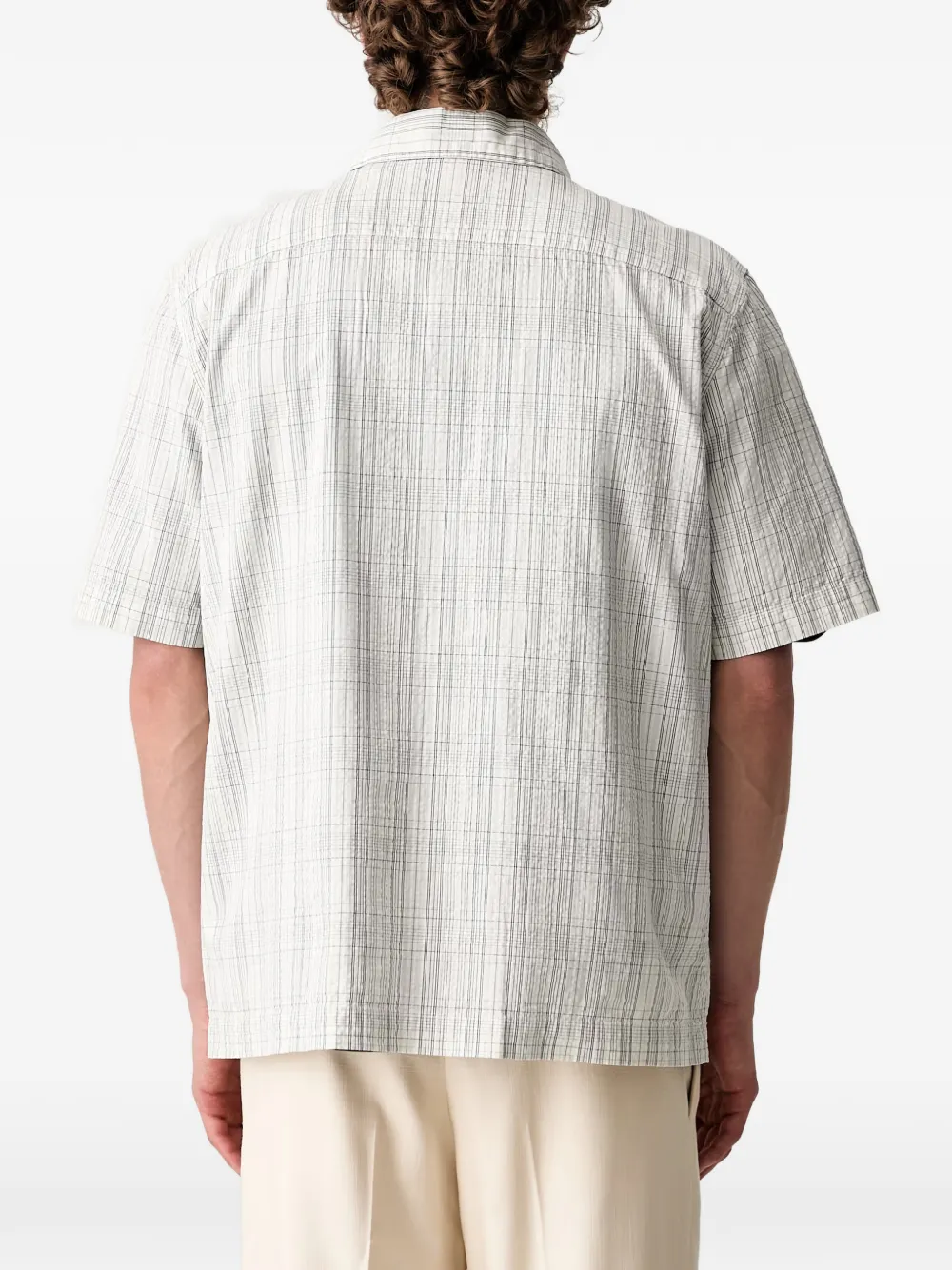 Fred Perry Geruit overhemd met korte mouwen Beige