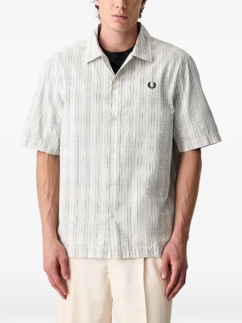 Fred Perry check-print short-sleeve shirt