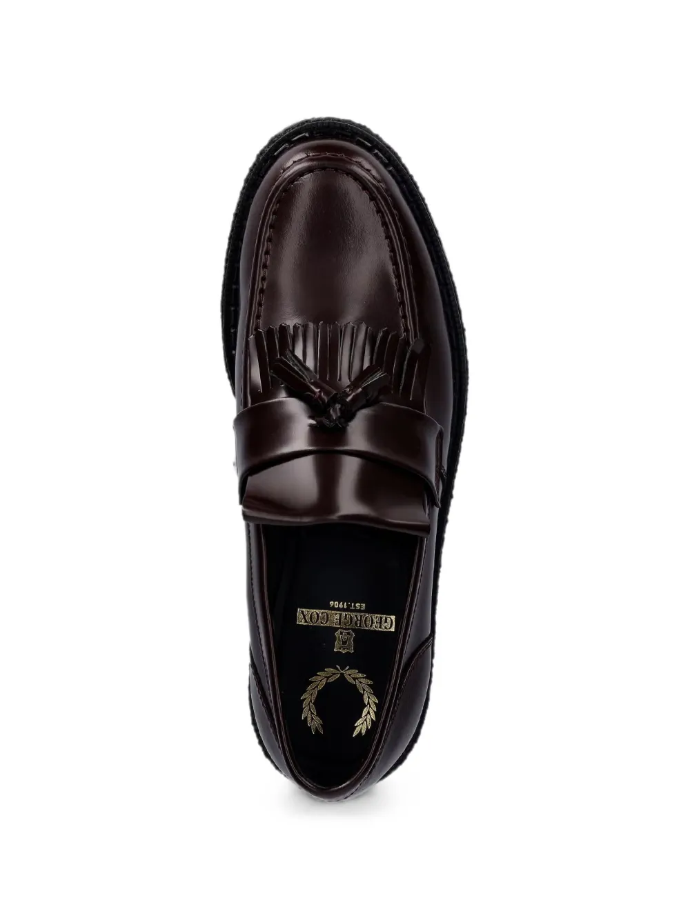 Fred Perry tassel-detail leather loafers Rood