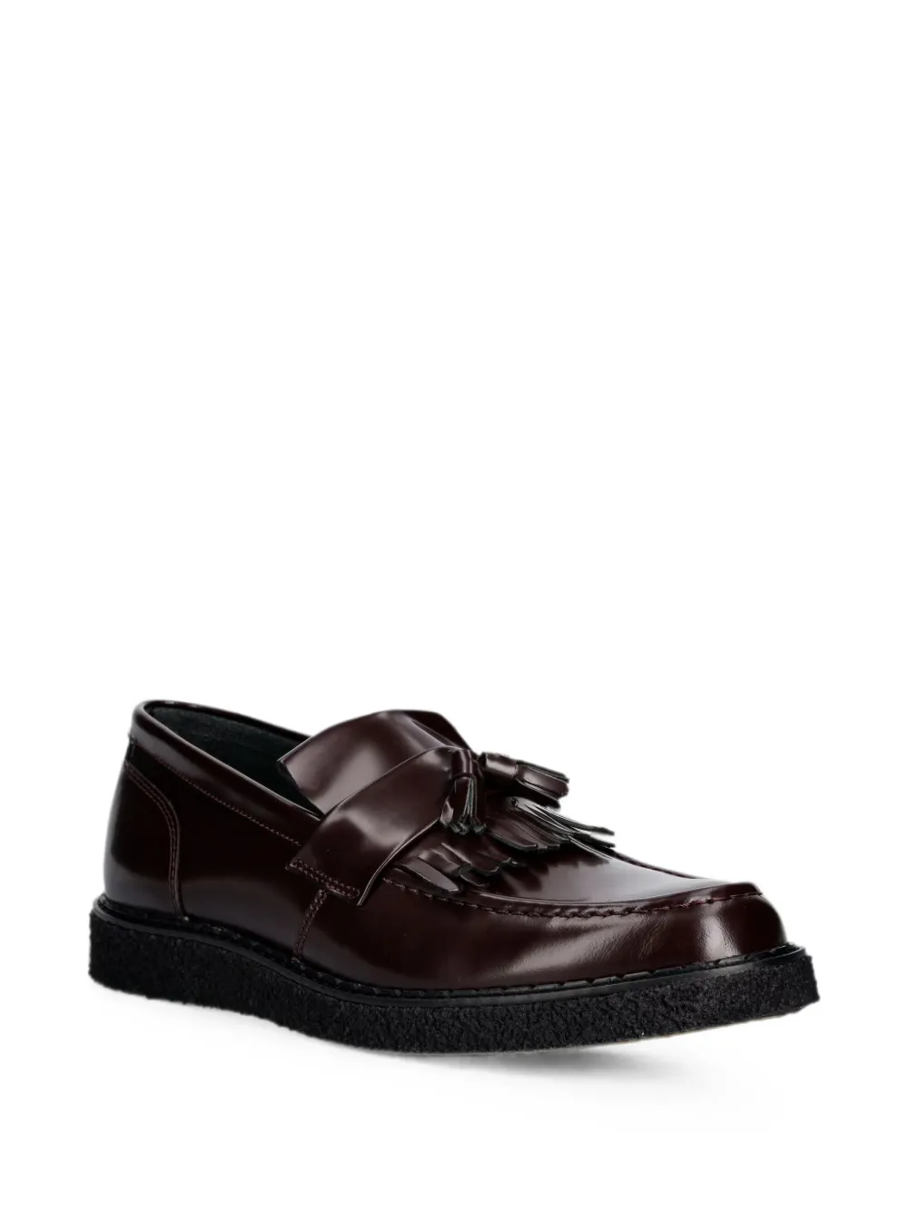 Fred Perry tassel-detail leather loafers Rood