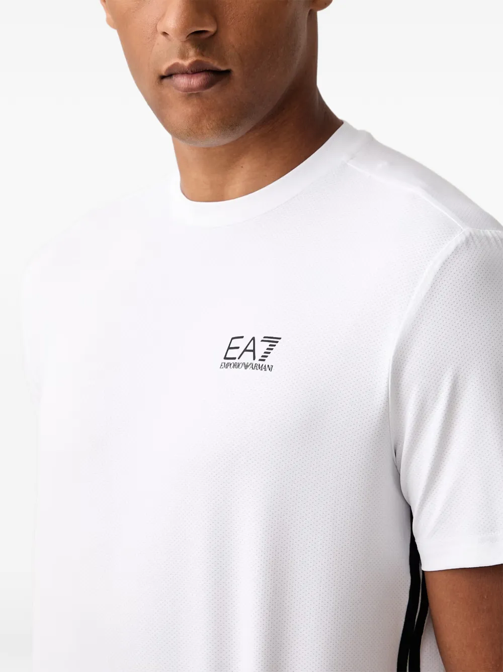 Ea7 Emporio Armani T-shirt met logoprint Wit